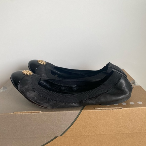 Tory Burch Black Ballet Flats - Women 7.5 - Picture 5 of 7